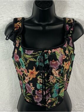Scarlett Darkness NWT Bustier Women’s 12 Floral Boned Renaissance Ren Fest